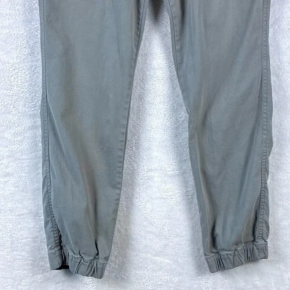 Bear Bottom Pants Mens L Tall Gray Pull On Elastic Waist Chino Preppy Classic